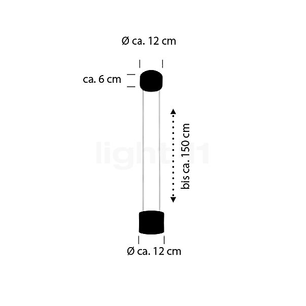 Bankamp Impulse Lampada a sospensione LED nichel opaco - vista in sezione