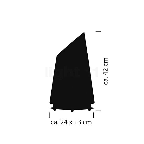 Bankamp Navigare Lampe de table noir - 42 cm - vue en coupe