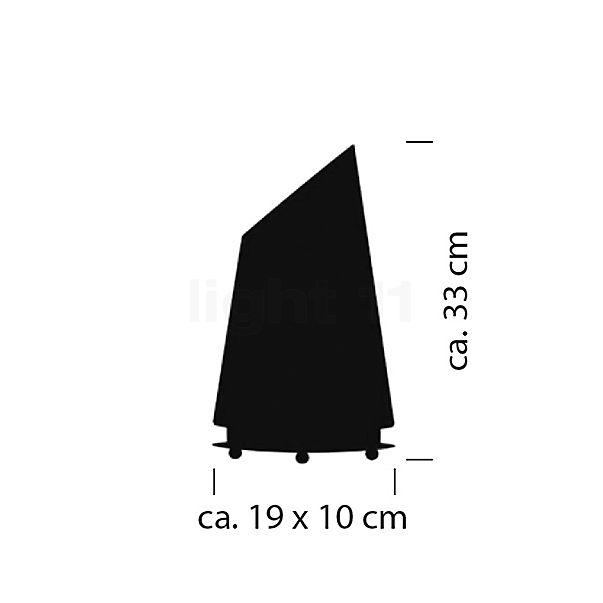 Bankamp Navigare, lámpara de sobremesa negro - 33 cm - alzado con dimensiones