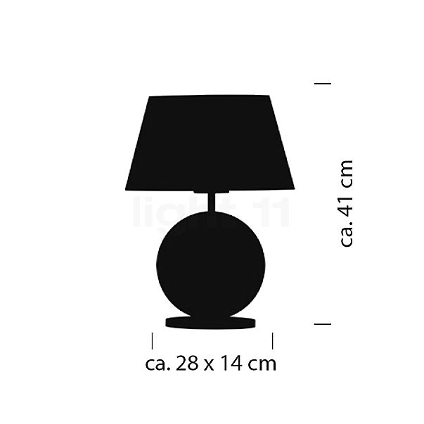 Bankamp Nero Lampada da tavolo sabbia/sabbia - 41 cm - vista in sezione