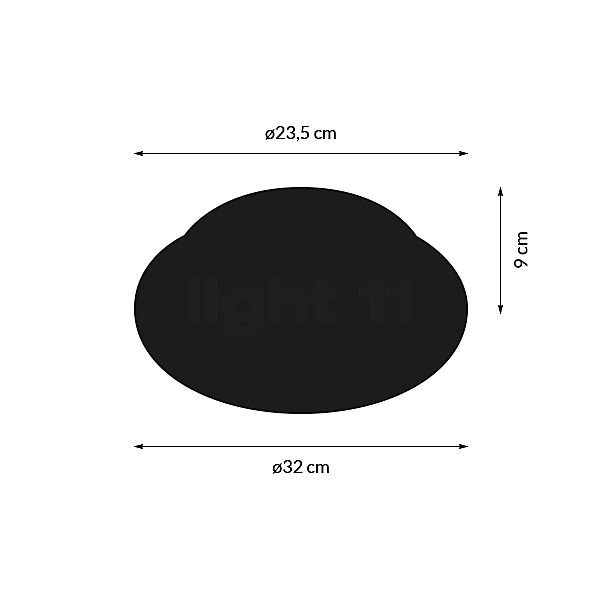 Bankamp Nurglas Deckenleuchte ø32 cm, mit Kristallrand Skizze