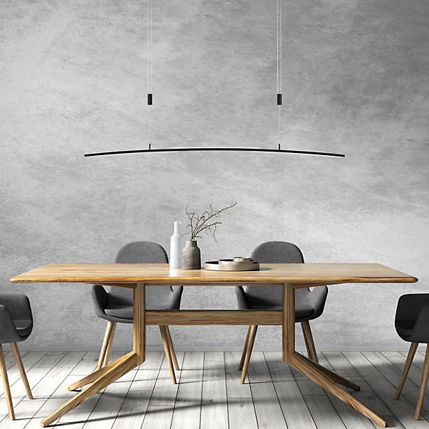 Bankamp Plain Pendant Light LED anthracite matt - direct/indirect