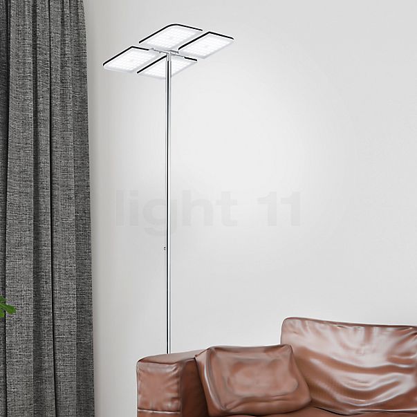 Bankamp Quadrifoglio Floor Lamp LED nickel matt