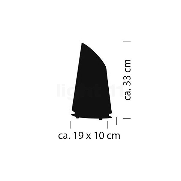 Bankamp Sail Lampada da tavolo 33 cm - vista in sezione