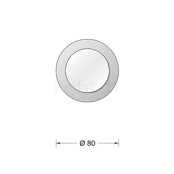 Bega 12144 - Accenta Plafonnier encastré LED blanc - 12144.1K2 , fin de série - vue en coupe