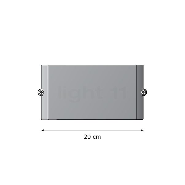 Bega 22359 - Lampada da parete LED argento - 22359AK3 - vista in sezione