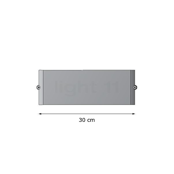 Bega 22360 - Lampada da parete LED argento - 22360AK3 - vista in sezione
