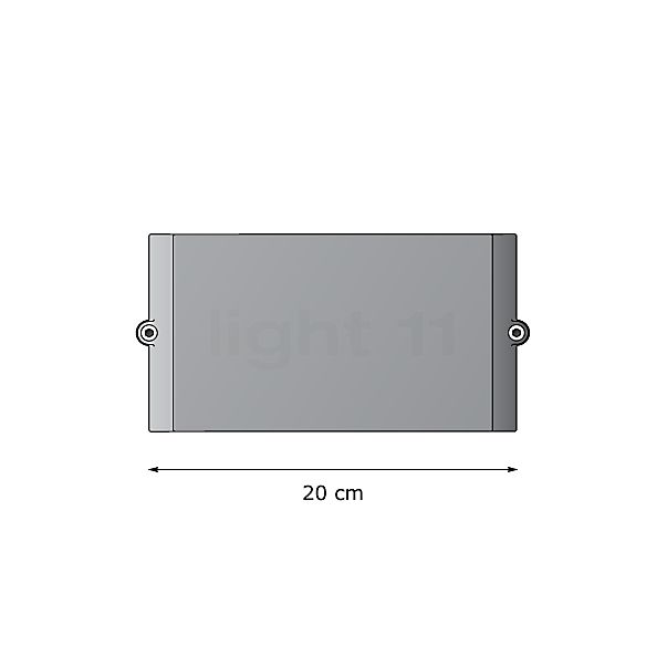 Bega 22363 - Lampada da parete LED grafite - 22363K3 - vista in sezione