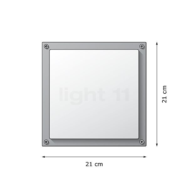 Bega 22665 - wall-/ceiling light LED graphite - 22665K3 sketch