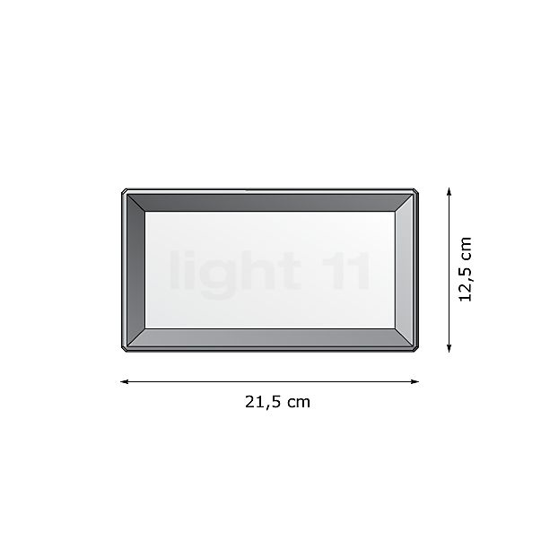 Bega 22750 - Lampada da parete o soffitto LED argento - 22750AK3 - vista in sezione