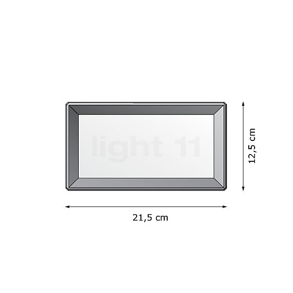 Bega 22750 - plafond-/wandlamp LED grafiet - 22750K3 schets