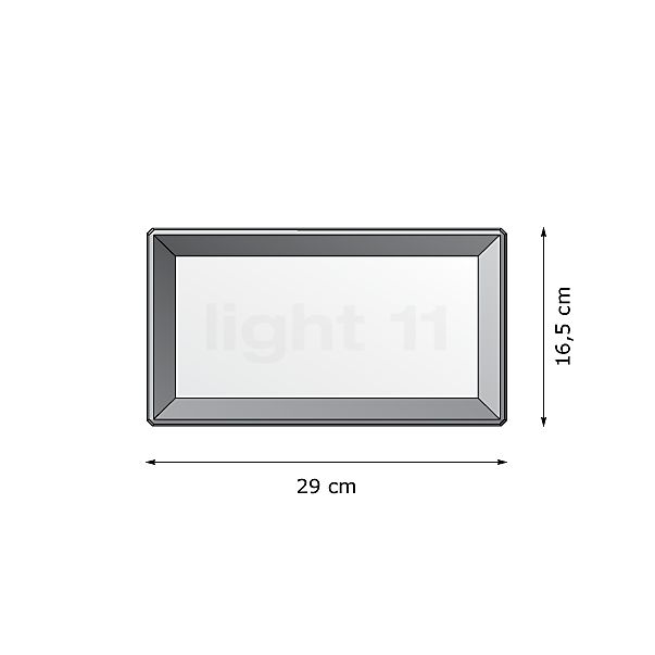 Bega 22751 - Lampe murale/Plafonnier LED graphite - 22751K3 - vue en coupe