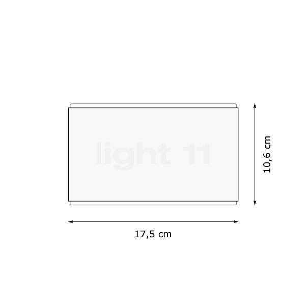 Bega 23015.1/23015.3 - Wandlamp LED wit - 23015.1K3 schets