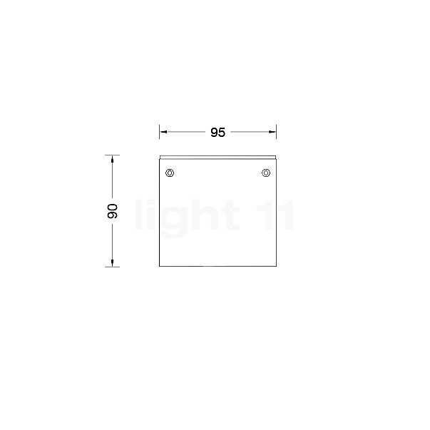 Bega 24056 - Deckenleuchte LED graphit - 3.000 K - 24056K3 Skizze