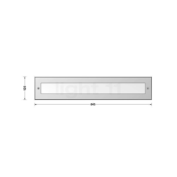 Bega 24104 - Applique da incasso a parete LED acciaio inossidabile  - 24104K3 - vista in sezione