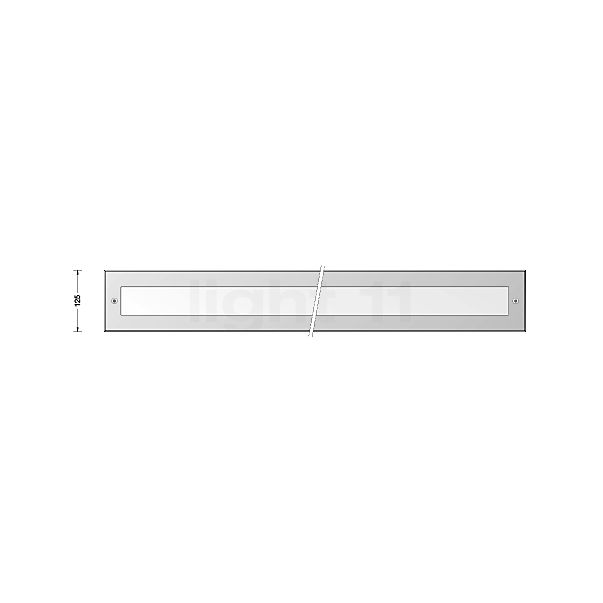 Bega 24105 - Recessed Wall Light LED stainless steel - 24105K3 sketch
