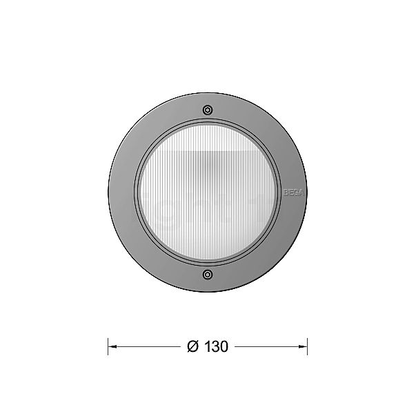 Bega 24110 - Applique encastrée LED graphite - 24110K3 - vue en coupe