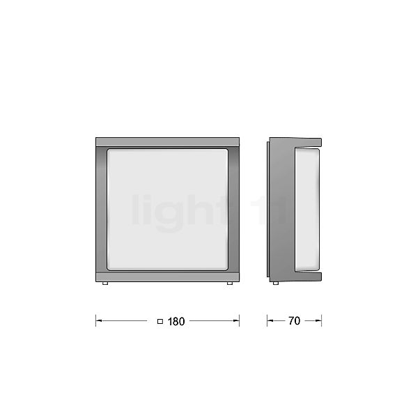 Bega 24133 - Wall Light LED silver - 24133AK3 sketch