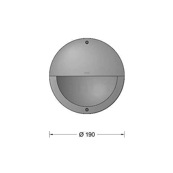 Bega 24152 - Recessed Wall Light LED graphite - 24152K3 sketch