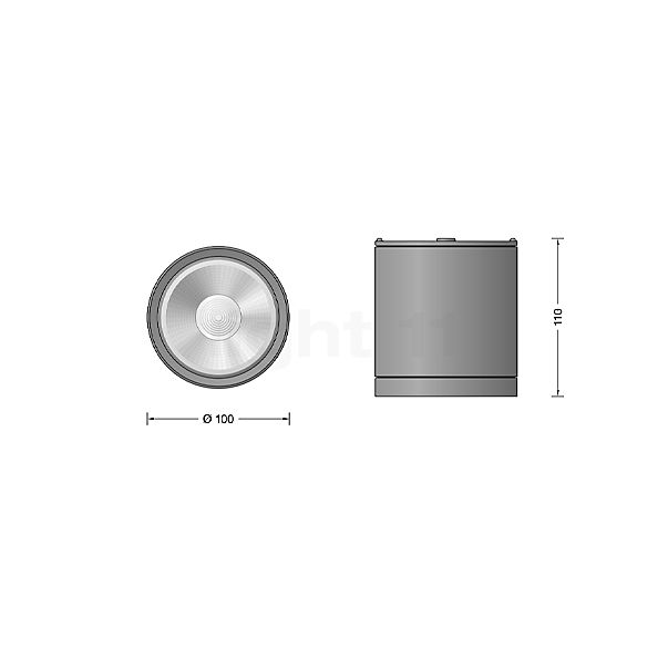 Bega 24404 - Plafondlamp LED wit - 3.000 K - 24404WK3 schets