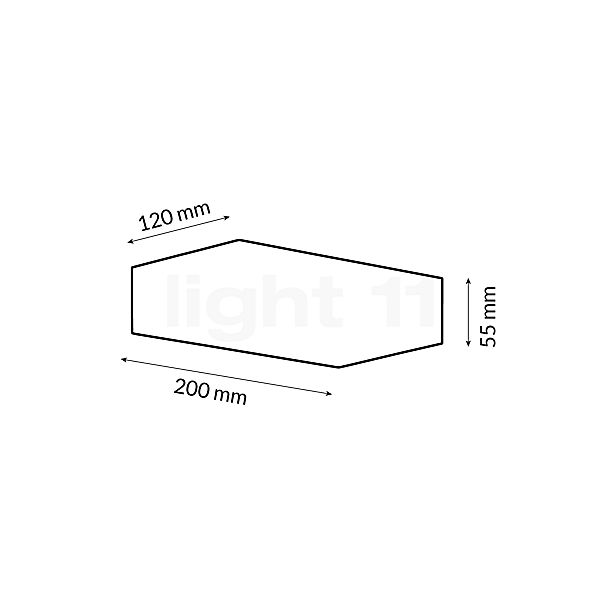 Bega 24471 - Applique LED graphite - 3.000 K - 24471K3 - vue en coupe