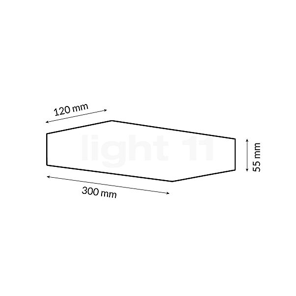 Bega 24472 - Lampada da parete LED bianco - 24472WK3 - vista in sezione