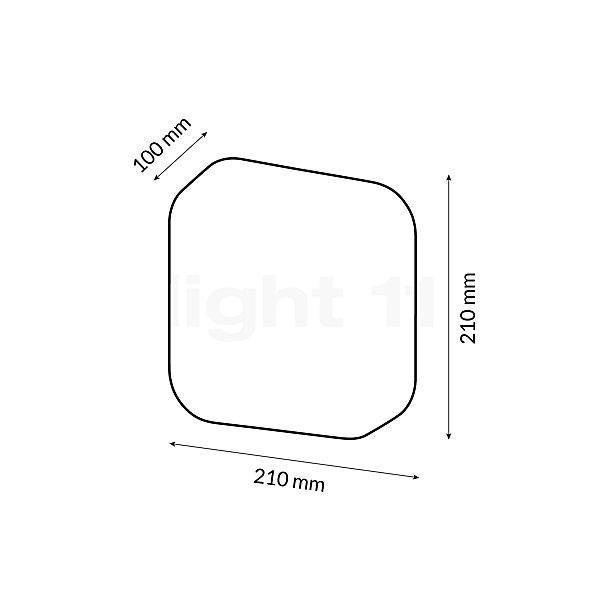 Bega 24520 - Brique lumineuse Lichtbaustein® LED graphite - 24520K3 - vue en coupe