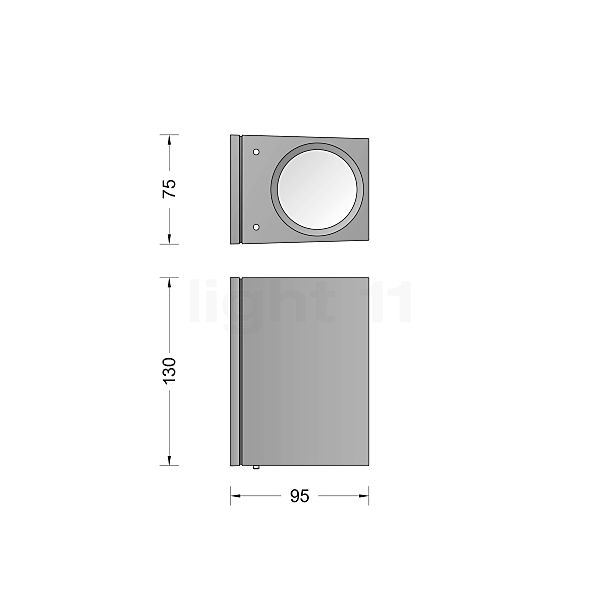 Bega 24594 - Wall Light LED graphite - 24594K3 sketch