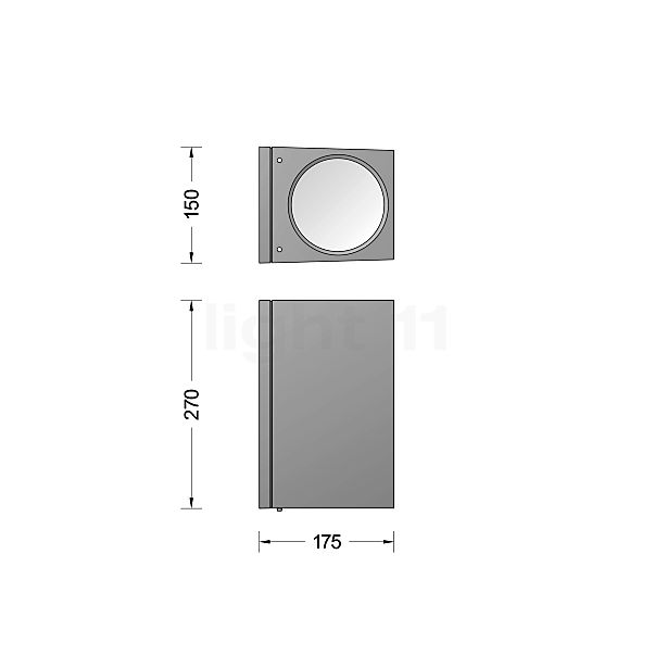 Bega 24597 - Wall Light LED graphite - 24597K3 sketch