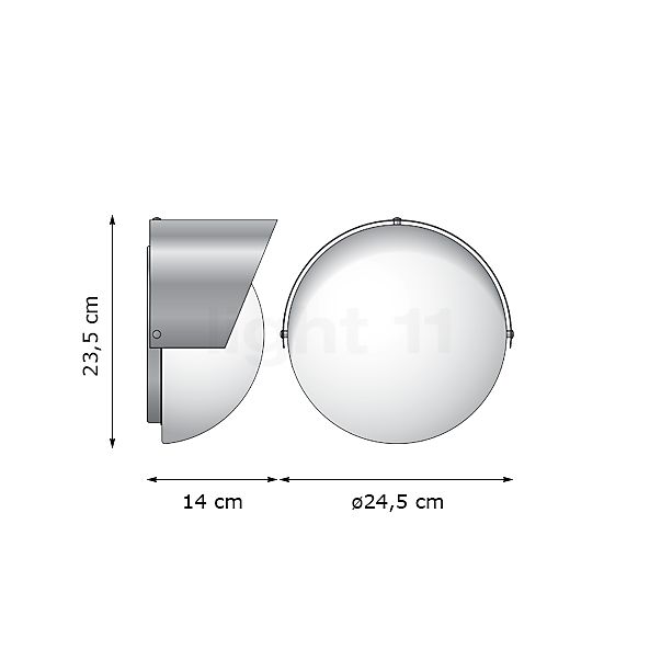 Bega 31470 Wall Light copper - 31470K3 sketch