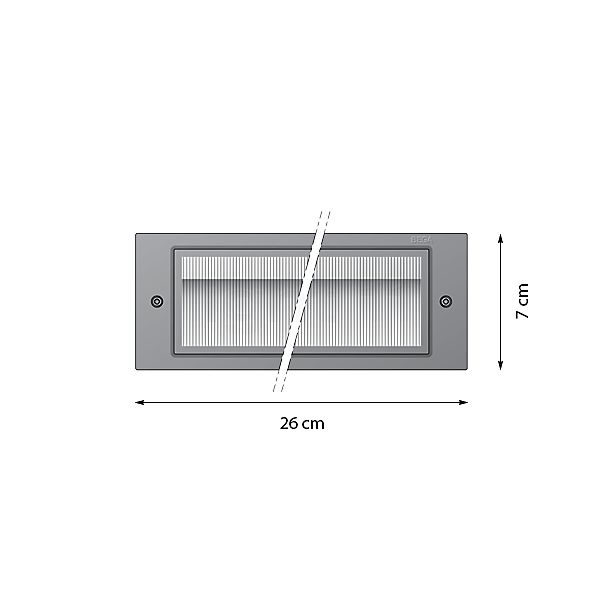 Bega 33046 - recessed wall light LED graphite - 33046K3 , Warehouse sale, as new, original packaging sketch