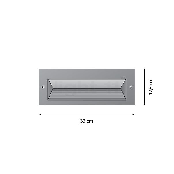 Bega 33058 - recessed wall light LED silver - 33058AK3 sketch