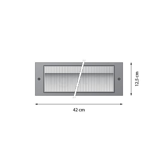 Bega 33067 - recessed wall light LED graphite - 33067K3 sketch