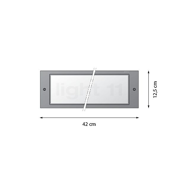 Bega 33156 - recessed wall light LED silver - 33156AK3 sketch
