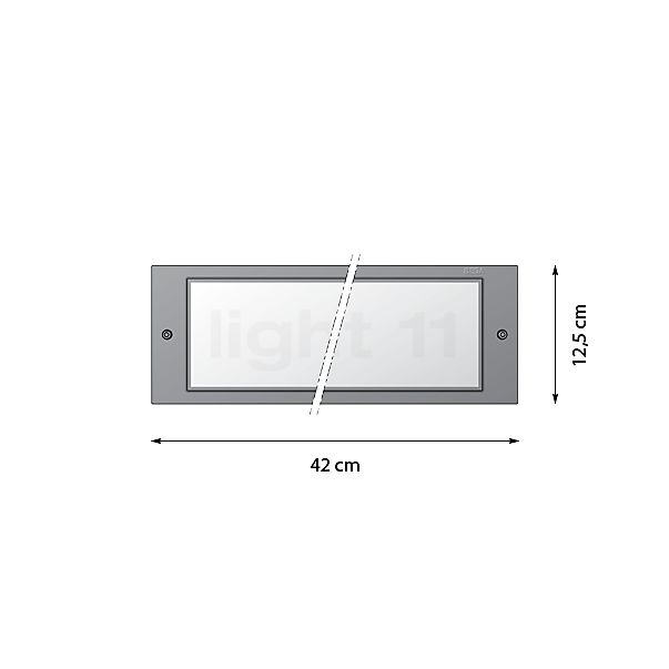 Bega 33157 - Wandeinbauleuchte LED graphit - 33157K3 , Lagerverkauf, Neuware Skizze
