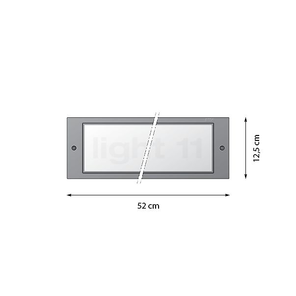 Bega 33159 - recessed wall light LED silver - 33159AK3 sketch