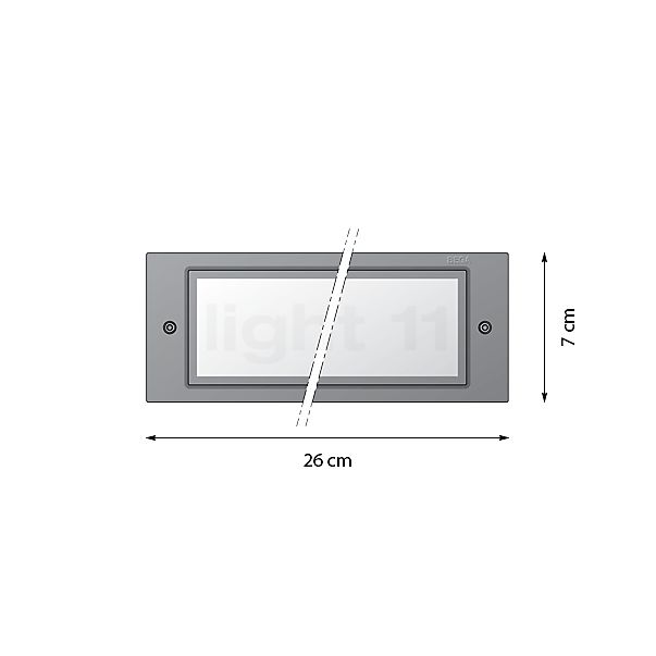 Bega 33163 - Recessed Wall Light LED silver - 33163AK3 sketch