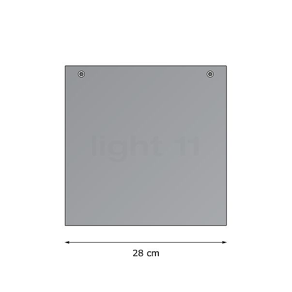 Bega 33243 - Applique murale LED argenté - 33243AK3 - vue en coupe