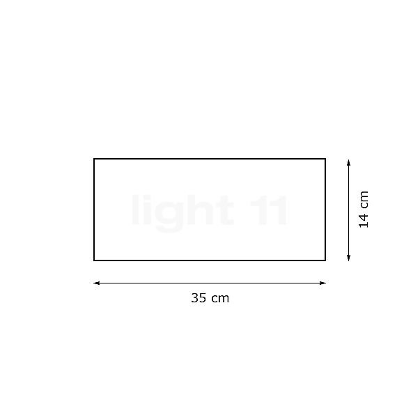 Bega 33344 - Lampada da parete LED grafite - 33344K3 - vista in sezione