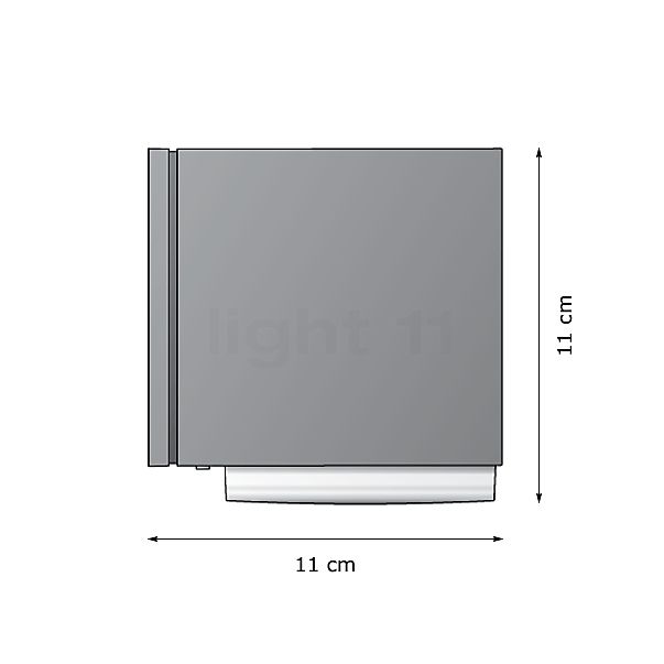 Bega 33405 - Wall light LED graphite - 33405K3 sketch