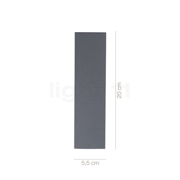 Measurements of the Bega 33514 - Wall light LED graphite - 33514K3 in detail: height, width, depth and diameter of the individual parts.