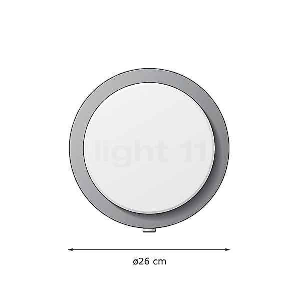 Bega 33523 - Lampada da parete o soffitto LED argento - 33523AK3 - vista in sezione