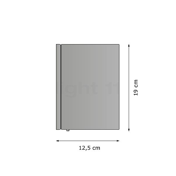 Bega 33580 - Wandleuchte LED silber - 33580AK3 Skizze