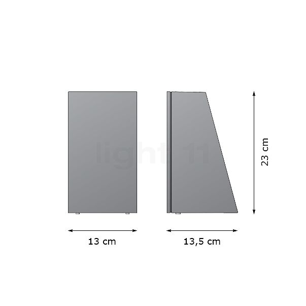 Bega 33817 - Wall light LED graphite - 33817K3 , Warehouse sale, as new, original packaging sketch