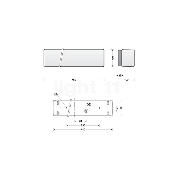 Bega 33866 - Light Brick Lichtbaustein® graphite - 3,000 K - 33866K3 sketch