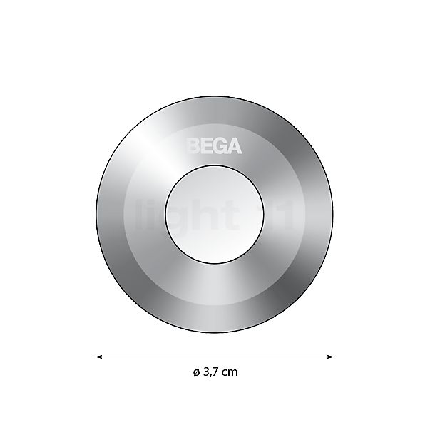 Bega 33880 - recessed wall light LED stainless steel - 33880K3 , discontinued product sketch