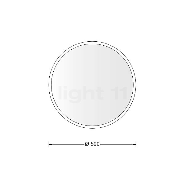 Bega 34022 - Lampada da parete o soffitto LED bianco - 34022.1K3 - vista in sezione