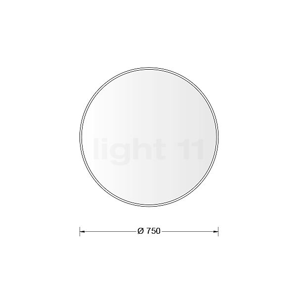 Bega 34067 - Lampada da parete o soffitto LED bianco - 34067.1K3 - vista in sezione