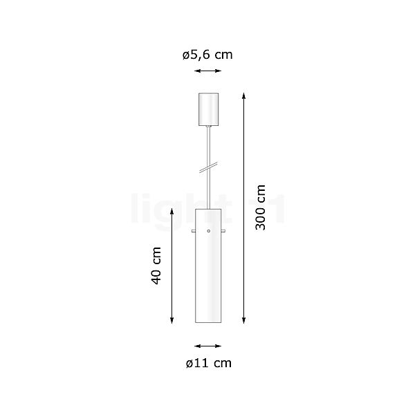 Bega 45912 - Lampada a sospensione bianco - 45912K27 - vista in sezione