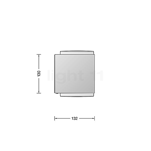 Bega 50064 - Wandleuchte LED palladium - 3.000 K - 50064.4K3 Skizze